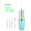 Flossers Oral Irrigator USB ladattava, vihreä 4 päätä 1