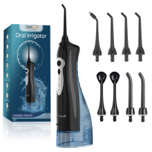 Water Flosser hammastikku, 8 Jet, musta setti