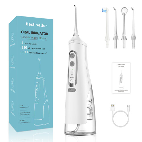 Oral Irrigator USB-liitäntäinen Water Flosser, valkoinen