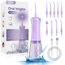 Flosser johdottomat sähköhampaat oraaliset, C12-PUR