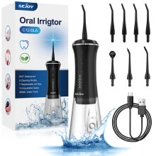 Water Flosser johdoton sähköhampaiden suullinen, C12-BLA
