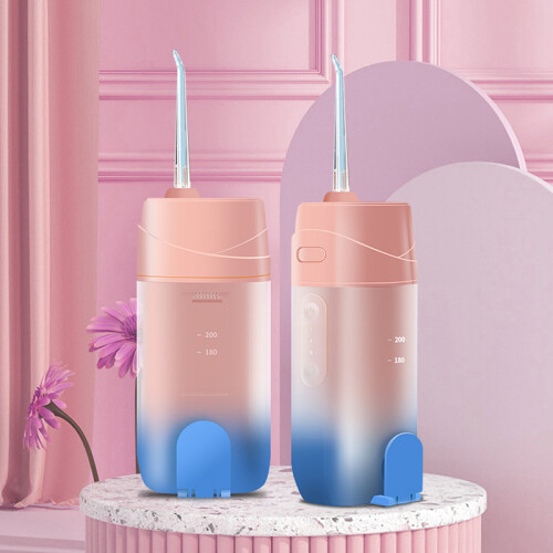 Oral Irrigator USB ladattava vesilanka, vaaleanpunainen