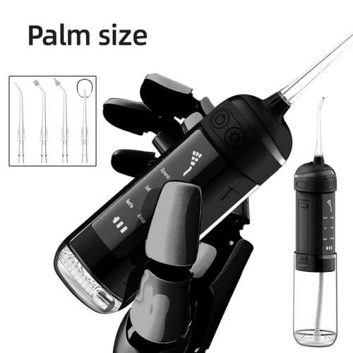 6 Modes Mini Water Flosser Thread, musta 2