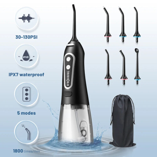 Kastelulaite USB-ladattava Water Flosser, musta 2