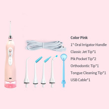 Sähköinen suuhuuhtelulaite Dental Water Flosser, vaaleanpunainen