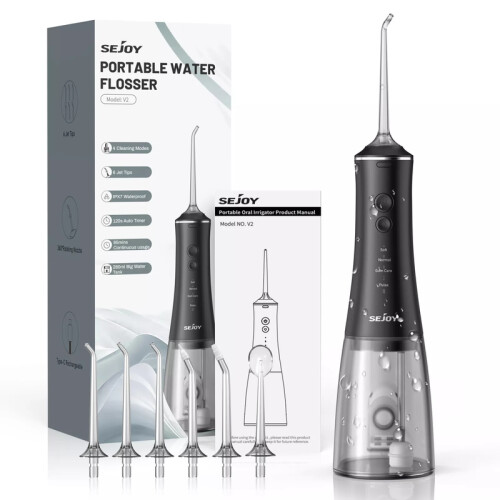 Sejoy Water Flosser ressure Dental, musta