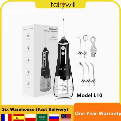 Fairywill 300 ml kannettava suuhuuhtelulaite USB, AE-FW-L10-musta 1