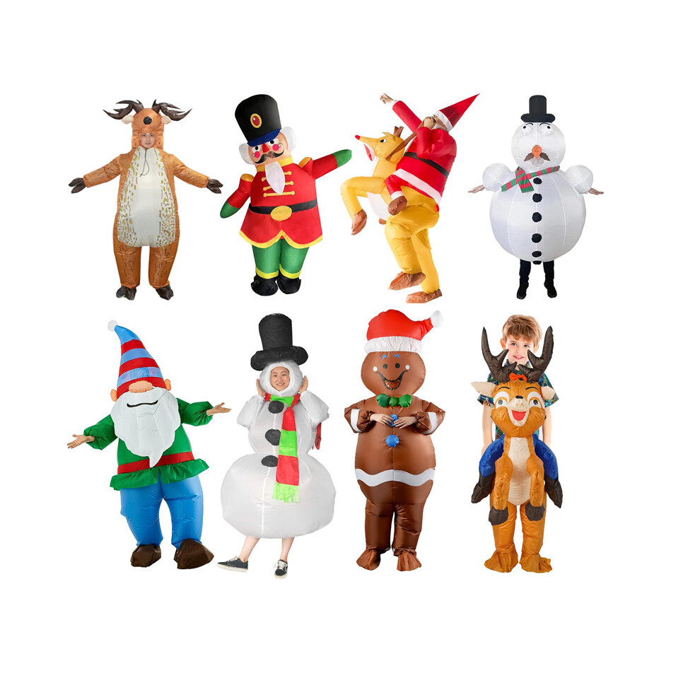 (Waving Snowman, One size) Christmas props Santa Claus elk Christmas tree Christmas snowman inflatable costume stage performance costume-image-OPC-PJP9K2P-NEW