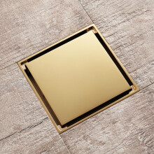 Viemäri 10 cm * 10 cm Suihkukaivo 304 SUS Brushed Gold, 84 mm
