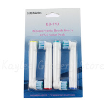 (Ruskea) Vaihtoharjaspäät EB-17D Oral B -sähköhammasharjalle Fit Advance Power/Pro Health/Triumph/3D
