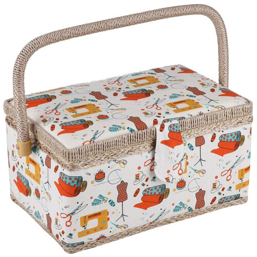 Fabric Sewing Basket Craft Box Household Sundry 1