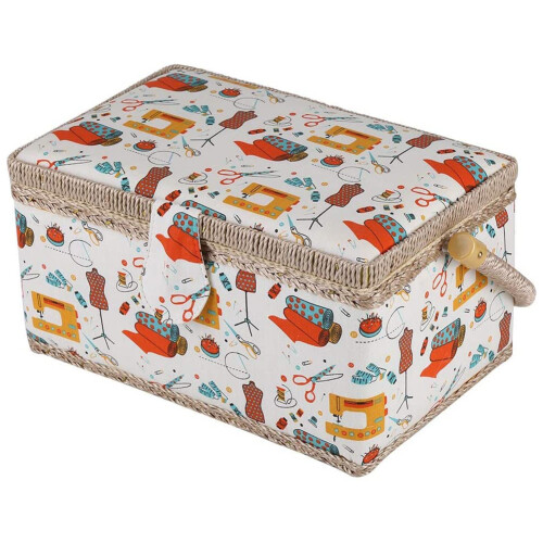 Fabric Sewing Basket Craft Box Household Sundry 2