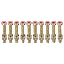 10 Sets Babybett Bett Schrauben M6 Galvanisiert Edelstahl Sechskant-Schlüsselkopf Schrauben Hardware-Kit für Möbel M6x60mm