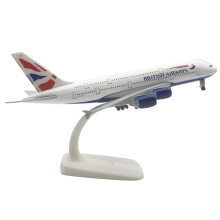 Alloy A380 Aircraft Model 1:400 Scale Simulation with Display Stand for Aviation Collectors