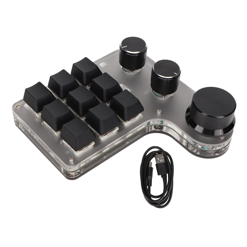 Mini Custom Keypad 9 Keys 3 Knobs Programmable RGB