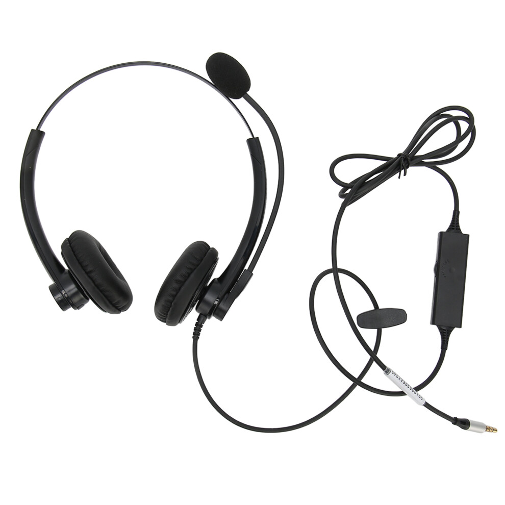 Wired Telephone Headset Noise Reduction Binaural 9387669110938