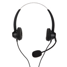 H360DRJ Auriculares binaurales negros con cancelación de ruido RJ9