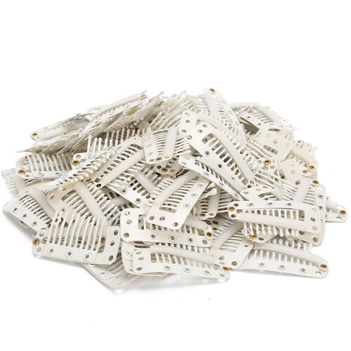 100pcs 10 Teeth Wig Clip Stainless Steel DIY 1