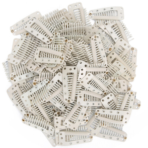 100pcs 10 Teeth Wig Clip Stainless Steel DIY 2