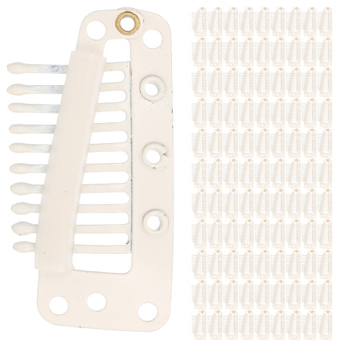 100pcs 10 Teeth Wig Clip Stainless Steel DIY