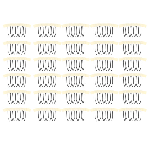 30pcs Wig Comb Clips Stainless Steel 7‑Teeth Wig