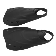 2 Stück kurze Flossen, mit glatten Kanten, Drainage-Ösen, moderater Flexibilität, verstellbar, aus TPR, Schwimmflossen zum Tauchen