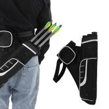 Bogen- und Pfeil-Behälter Mehrfachrichtung Lagerung Tragbarer Bogenschießen-Pfeilhalter Tasche zum Jagen Schwarz