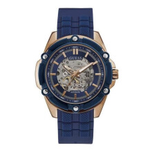 Montre Automatique - Guess - GW0061G3 - Or rose - Bleu - Résine/Silicone
