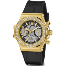 Kello - Guess - Fusion GW0553L4 - Kvartsi - Musta Nahka - 38 mm