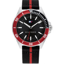 Montre - Tommy Hilfiger - 1792010 - Noir Tissu - 43 mm - Résistante à l'eau 5 bar