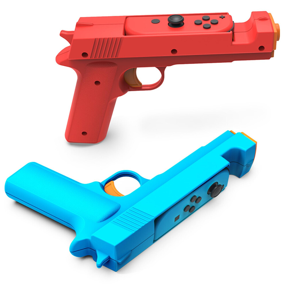 Shooting Game Gun For Nintendo Switch And Switch Oled Joy-Con Controller, Hand Grip Motion Controller In Blue/Red 6482260719580