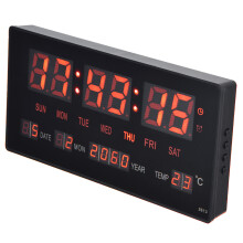 Reloj digital LED de pared 210 mAh 27,513,62,7 cm Color