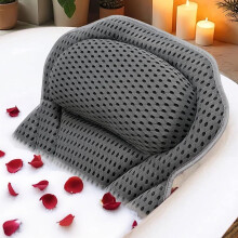Bath Pillow Bathtub Pillow for Neck and Back Support, 4D Spa Bath Tub Pillow for Hot Tub, Soft Luxury Relaxation Accessory