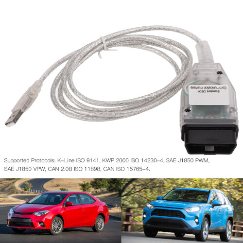 J2534 MINI VCI Cable OBD2 Diagnostic Tool for K-Line & CAN Protocols 2