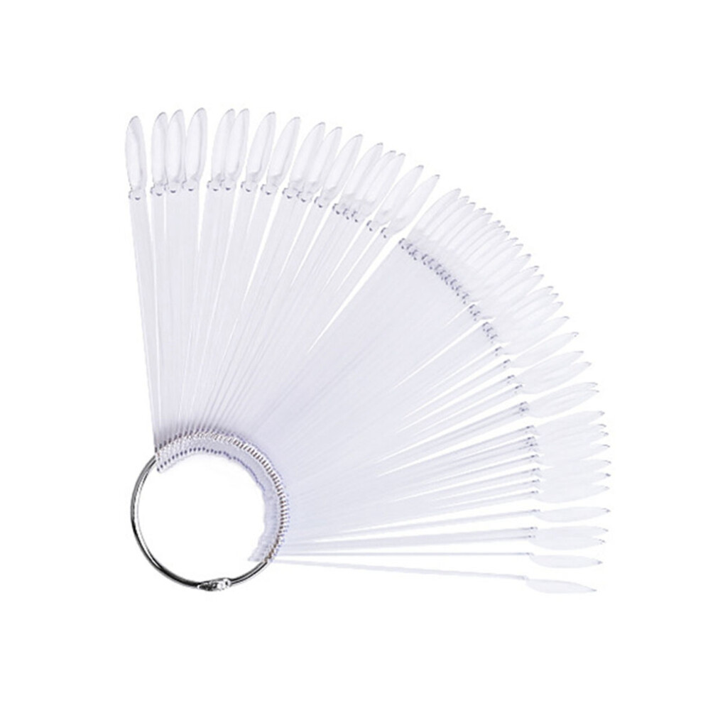 50Pcs Fan Shaped Round Head Nail Polish Palettes