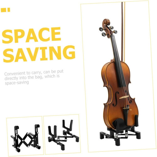 Stretchable Violin Stand Fiddle Floor Holder Foldable Display Rack for Violinists Durable Adjustable Height Design 1