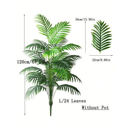 (120cm 24leaves) Tall Artificial Palm Tree with Monstera Leaves 1