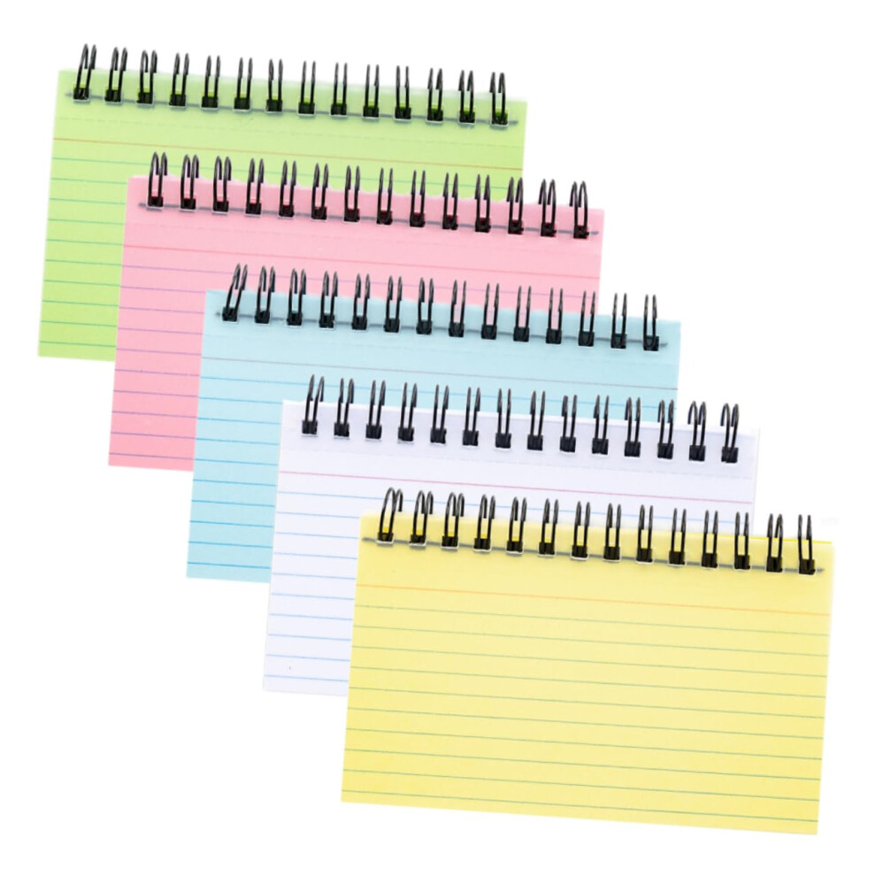 5 Pack Small Spiral Notebooks 3x5 Pocket Size Memo Pads for School Office Tear-Off Note Pads-image-OPC-PJPB8GP-NEW
