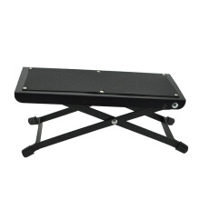 Guitar Foot Stool Folding Adjustable Guitar Pedal Rest for Classical Guitar with Four-Speed Height Settings