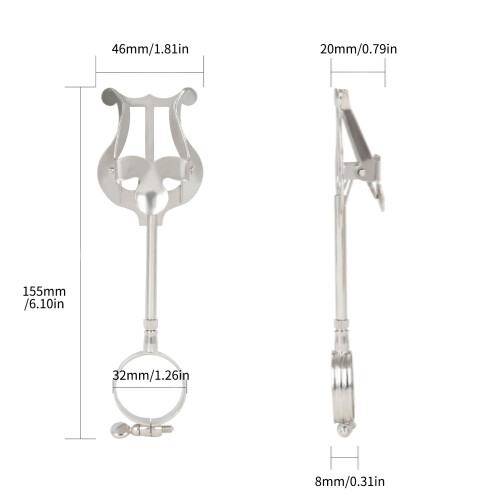 Lyre de marche robuste pour clarinette, clip de partition et support en fer portable 1
