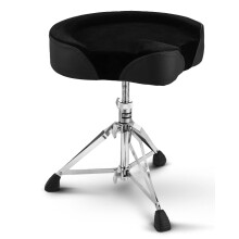 Drum Throne Height Adjustable Padded Seat with Double Braced Anti-Slip Feet, Swivel Motorcycle Style Drum Stool ST-500