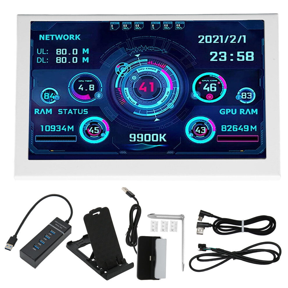5In Computer Temp Monitor Ips Usb Mini Screen Pc 9387669130196