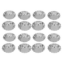 12 Stück Eierpastetchenform Mini Runde Muffin Backblech aus Edelstahl Küchenwerkzeug Set