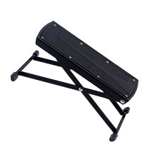 Guitar Footstool Height Adjustable Metal Foot Support for Musicians Portable Footrest with Non-Slip Design