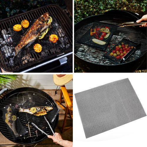 30x40cm Outdoor Reusable Non Stick Barbecue Grill 2