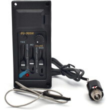 Acoustic Guitar Pickup EQ-505R Preamp 3 Band Equalizer Right Hand with 6.5MM Output Black Acoustic Guitar Accessory