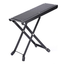 Metal Guitar Foot Rest Stool Adjustable Pedal Stand with Anti-Slip Design, 4 Positions for Electric and Acoustic Guitarists