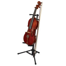 Ukulele Stand with Lock Buckle, Portable Folding Instrument Holder for Ukulele, Violin, Banjo, and Mandolin with Padded Arms