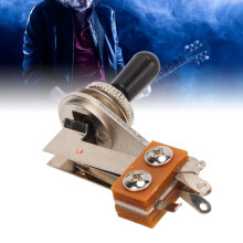 3-Wege-L-förmiger Tastumschalter für E-Gitarren Pickup-Auswahlschalter Ersatz Töne Steuerungsteile Schwarz Kappe