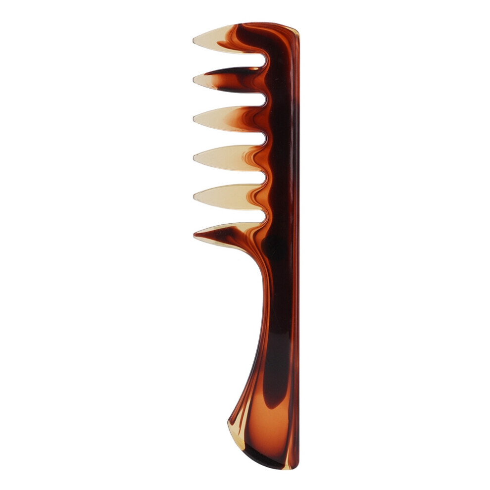 Unisex Retro Men's Wide Teeth Resin Comb Anti Static Oil